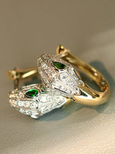 Load image into Gallery viewer, LUOWEND 18K White+Yellow Gold Natural Gemstone Earrings for Women