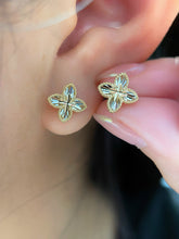 Load image into Gallery viewer, LUOWEND 18K Yellow Gold Stud Earrings for Women