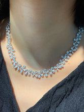 Load image into Gallery viewer, LUOWEND 18K White Gold Natural Diamond Necklace for Women