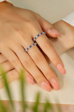 Load image into Gallery viewer, LUOWEND 18K White Gold Real Natural Sapphire Ring for Women