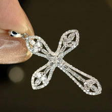 Load image into Gallery viewer, LUOWEND 18K White Gold Natural Diamond Necklace for Women