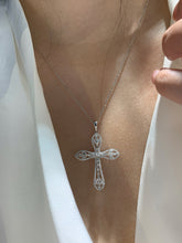 Load image into Gallery viewer, LUOWEND 18K White Gold Natural Diamond Necklace for Women