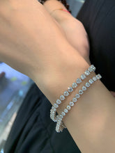 Load image into Gallery viewer, LUOWEND 18K White Gold 8.0carat Natural Diamond Bracelet for Women