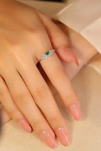 Load image into Gallery viewer, LUOWEND 18K White Gold Real Natural Emerald Ring for Women
