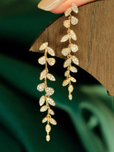 Load image into Gallery viewer, LUOWEND 18K White or Yellow Gold Natural Diamond Earrings for Women