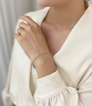 Load image into Gallery viewer, LUOWEND 18K White Gold Real Natural Pearl Bracelet for Women
