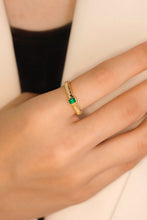 Load image into Gallery viewer, LUOWEND 18K Yellow Gold Real Natural Emerald Ring for Women