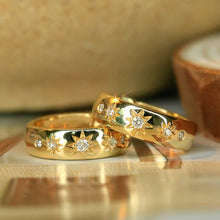 Load image into Gallery viewer, LUOWEND 18K Yellow Gold Natural Diamond Earrings for Women
