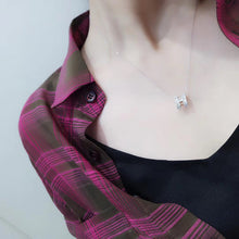 Load image into Gallery viewer, LUOWEND 18K White Gold Natural Diamond Pendant for Women