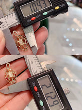 Load image into Gallery viewer, LUOWEND 18K White/Yellow Gold Natural Ruby Earrings for Women