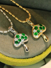 Load image into Gallery viewer, LUOWEND 18K White/Yellow Gold Natural Gemstone Pendant for Women
