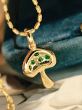 Load image into Gallery viewer, LUOWEND 18K White/Yellow Gold Natural Gemstone Pendant for Women