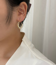 Load image into Gallery viewer, LUOWEND 18K White or Yellow Gold Real Natural Akoya Pearl Earrings for Women