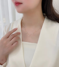 Load image into Gallery viewer, LUOWEND 18K Yellow Gold Real Natural Akoya Pearl Necklace for Women