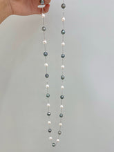 Load image into Gallery viewer, LUOWEND 18K White Gold Real Natural Pearl Necklace for Women