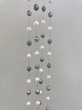 Load image into Gallery viewer, LUOWEND 18K White Gold Real Natural Pearl Necklace for Women