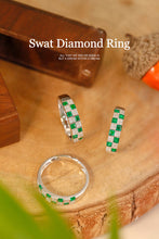 Load image into Gallery viewer, LUOWEND 18K White Gold Real Natural Emerald Ring for Women