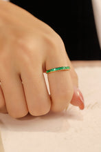 Load image into Gallery viewer, LUOWEND 18K Yellow Gold Real Natural Emerald Ring for Women