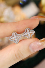 Load image into Gallery viewer, LUOWEND 18K White Gold Natural Diamond Earrings for Women