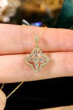 Load image into Gallery viewer, LUOWEND 18K Yellow Gold Natural Diamond Pendant Necklace for Women