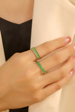 Load image into Gallery viewer, LUOWEND 18K Yellow Gold Real Natural Emerald Ring for Women