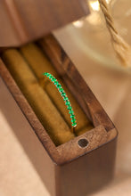 Load image into Gallery viewer, LUOWEND 18K Yellow Gold Real Natural Emerald Ring for Women