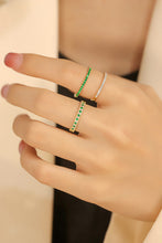 Load image into Gallery viewer, LUOWEND 18K Yellow Gold Real Natural Emerald Ring for Women