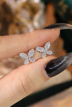 Load image into Gallery viewer, LUOWEND 18K White Gold Natural Diamond Earrings for Women