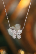 Load image into Gallery viewer, LUOWEND 18K White Gold Natural Diamond Pendant Necklace for Women