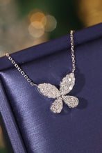 Load image into Gallery viewer, LUOWEND 18K White Gold Natural Diamond Pendant Necklace for Women