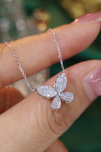 Load image into Gallery viewer, LUOWEND 18K White Gold Natural Diamond Pendant Necklace for Women