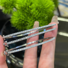 Load image into Gallery viewer, LUOWEND 18K White Gold Real Natural Diamond Bracelet for Women