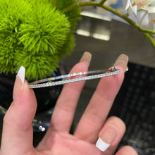 Load image into Gallery viewer, LUOWEND 18K White Gold Real Natural Diamond Bracelet for Women