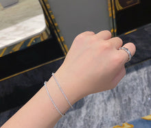 Load image into Gallery viewer, LUOWEND 18K White Gold Real Natural Diamond Bracelet for Women