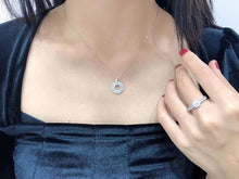 Load image into Gallery viewer, LUOWEND 18K White Gold Natural Diamond Necklace for Women