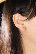 Load image into Gallery viewer, LUOWEND 18K Yellow Gold Natural Diamond Earrings for Women