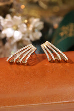 Load image into Gallery viewer, LUOWEND 18K Yellow Gold Natural Diamond Earrings for Women