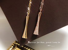 Load image into Gallery viewer, LUOWEND 18K Yellow or Rose Gold Real Natural Diamond Pendant Necklace for Women
