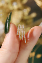 Load image into Gallery viewer, LUOWEND 18K Yellow Gold Natural Diamond Earrings for Women