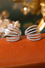 Load image into Gallery viewer, LUOWEND 18K White Gold Natural Diamond Earrings for Women