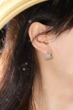 Load image into Gallery viewer, LUOWEND 18K White Gold Natural Diamond Earrings for Women