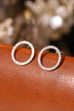 Load image into Gallery viewer, LUOWEND 18K White or Yellow Gold Natural Diamond Earrings for Women