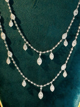 Load image into Gallery viewer, LUOWEND 18K White Gold Natural Diamond Necklace for Women