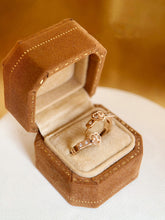 Load image into Gallery viewer, LUOWEND 18K Rose Gold Real Natural Diamond Hoop Earrings for Women