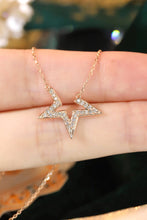 Load image into Gallery viewer, LUOWEND 18K Rose Gold Natural Diamond Pendant Necklace for Women