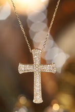 Load image into Gallery viewer, LUOWEND 18K Yellow Gold Natural Diamond Pendant Necklace for Women