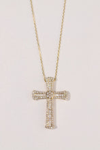 Load image into Gallery viewer, LUOWEND 18K Yellow Gold Natural Diamond Pendant Necklace for Women