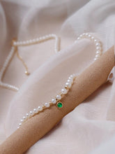 Load image into Gallery viewer, LUOWEND 18K Yellow Gold Real Natural Pearl Necklace for Women