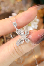 Load image into Gallery viewer, LUOWEND 18K White Gold Natural Diamond Pendant Necklace for Women