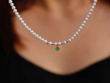 Load image into Gallery viewer, LUOWEND 18K Yellow Gold Real Natural Pearl Necklace for Women